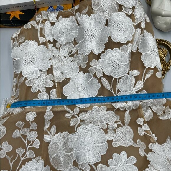 🆕 BRONX & BANCO 🧿 NWOT Jasmine Maraya White Mini Dress - Sz L / US 8 - Picture 16 of 16